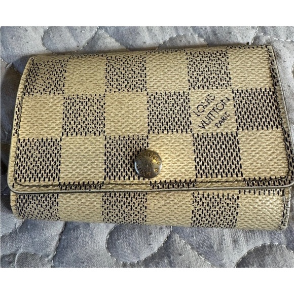 LOUIS VUITTON Vintage Damier Azur Multicles 6 Key Holder - Picture 1 of 10